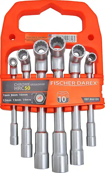 Super Prix Jeu de 6 clés à pipe - Chrome vanadium - 7 à 14mm FISCHER DAREX