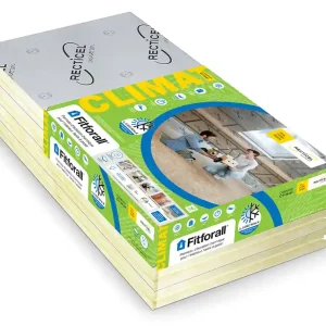 Panneau d‘isolation thermique en polyuréthane Fitforall - Épaisseur 100 mm - l.0,60 x L.1,20 m RECTICEL Meilleur Prix