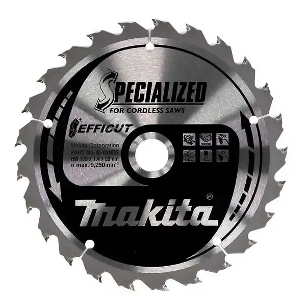 Offre Exclusive Lames carbure "EFFICUT" pour Bois, pour scies circulaires à batterie MAKITA