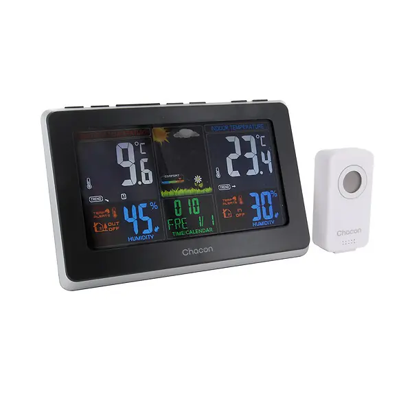 Station météo couleur baromètre + capteur - Chacon Meilleure Vente