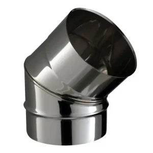 Coude de raccordement à 45 degrés soudé facette diamètre 150 mm POUJOULAT Petit Prix