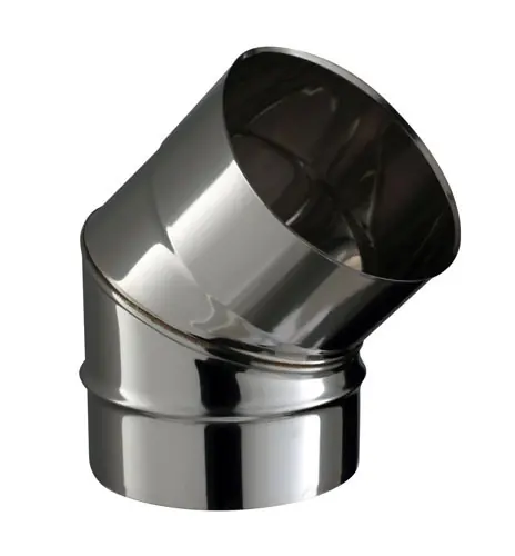Coude de raccordement à 45 degrés soudé facette diamètre 150 mm POUJOULAT Petit Prix