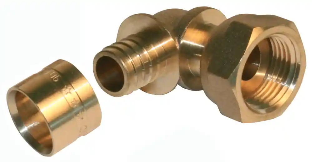 Raccord coude écrou libre à glissement femelle 20 x 27 diamètre 20 pour PER QUICK PLOMBERIE Promotion Saisonnière