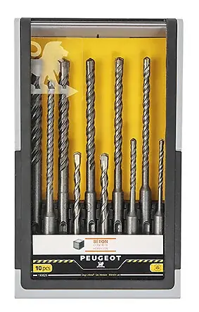 Coffret forets SDS+ - 10 pièces - Usage intensif PEUGEOT Acheter Direct