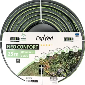 Tuyau d‘arrosage NEO CONFORT - Diam.15xL.25m CAP VERT Dernière Chance