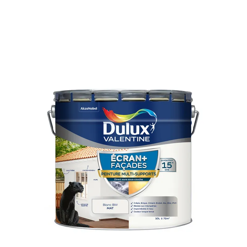 Peinture façades multi supports blanc 10 l - DULUX VALENTINE Prix Promo