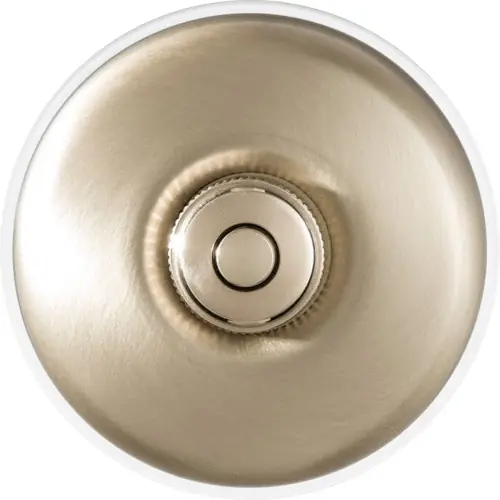Bouton poussoir en saillie rétro porcelaine blanche et or - Garby Dimbler FONTINI Réduction