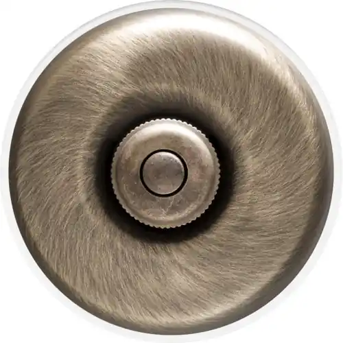 Satisfait Ou Remboursé Bouton poussoir en saillie rétro porcelaine blanche et bronze - Garby Dimbler FONTINI