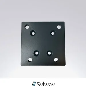 Platine de fixation acier 8 mm Sylway - Gris - H.1.8xP.12cm Petit Prix