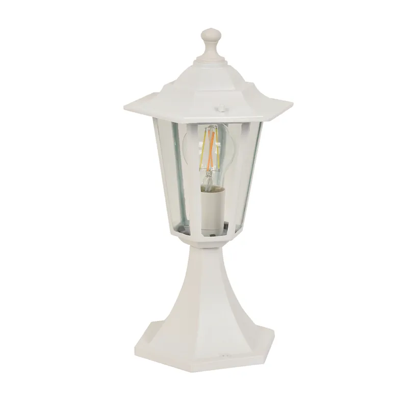 Borne extérieur E27 36cm Valence blanc IP44 60W - COREP Must-Have