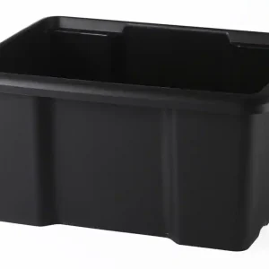 Top Vente Bac de rangement en plastique noir 30 L SUNDIS