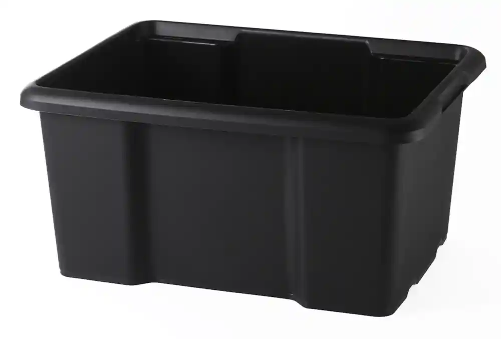 Top Vente Bac de rangement en plastique noir 30 L SUNDIS