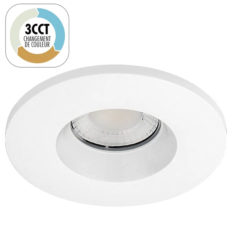 Spot LED encastrable salle de bain IP65 et BBC dimmable Blanc - Chloe ARIC Bon Marché