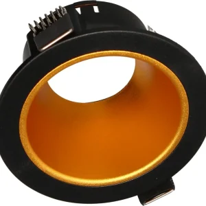 Dernière Chance Spot LED encastrable GU10 anti-éblouissement sans ampoule Noir/doré - Naxos ARLUX
