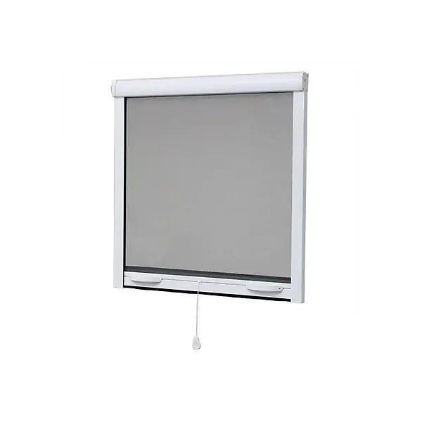 Super Prix MOUSTIQUAIRE EN ALU ENROULABLE H.145 X L.130 cm POUR FENETRE, coloris BLANC VOLET-MOUSTIQUAIRE