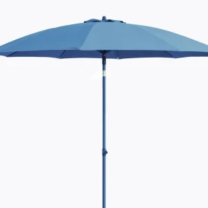 Parasol droit diamètre 2,70 m mât en aluminium Bleu PROLOISIRS Dernier Modèle