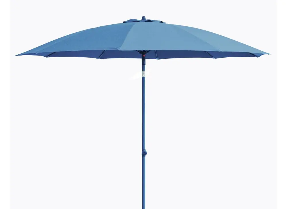 Parasol droit diamètre 2,70 m mât en aluminium Bleu PROLOISIRS Dernier Modèle
