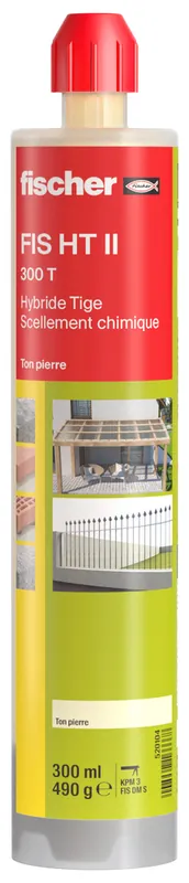 Jusqu'à Épuisement Des Stocks Résine hybride tige HT II ton pierre 300 ml FISCHER