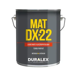 Laque mate glycérophtalique DX 22 blanc 3L - DURALEX - 105100204 Solde
