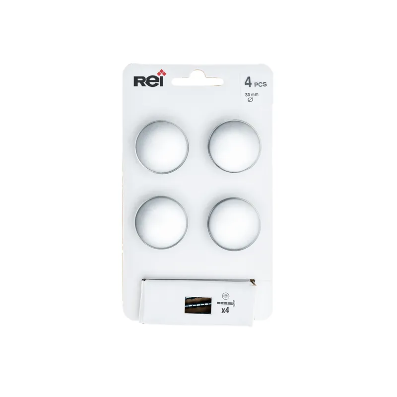 Boutons de meuble ronds chromes mats diamètre 33 mm par 4 REI Commander Maintenant