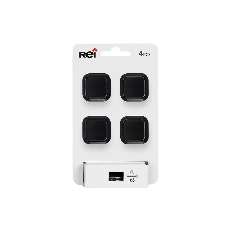 Nouvel Arrivage Bouton de meuble carré noir mat 30 x 30 mm par 4 REI