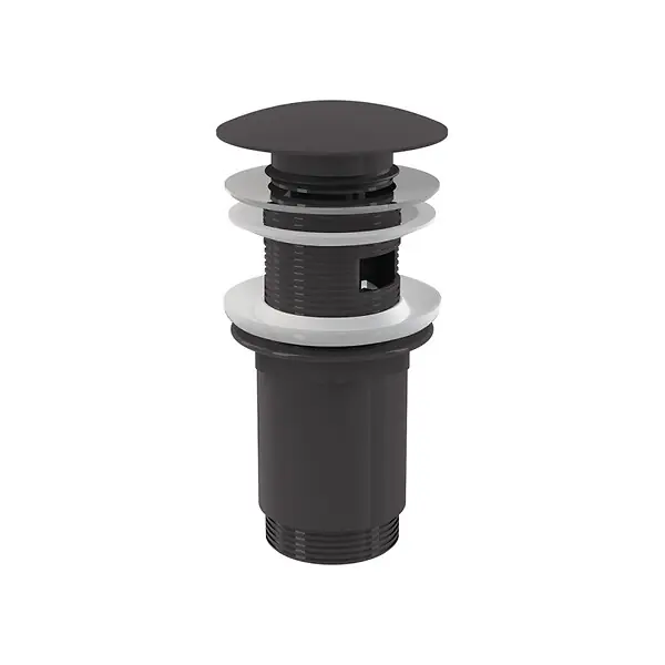 Bonde pour lavabo clic-clac 5/4 " Avec trop-plein, Gun métal brossé (A392-GM-B) ALCA Prix Choc
