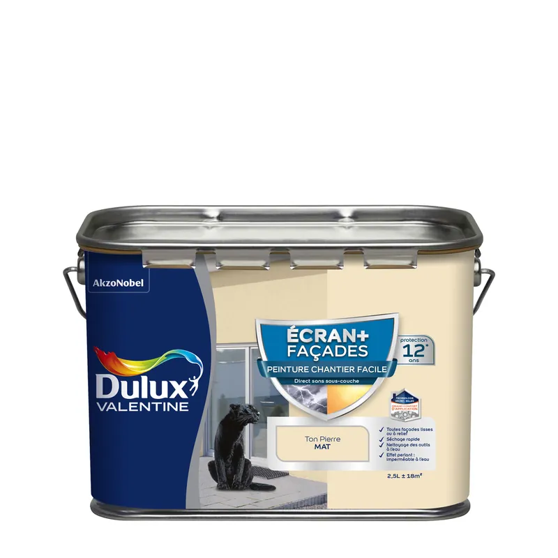 Offre Spéciale Peinture façades Ecran + ton pierre 2,5 l - DULUX VALENTINE