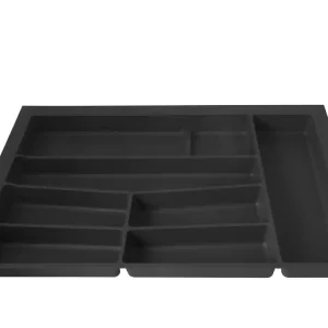 Achat Immédiat Range-couverts en plastique gris graphite mat 74 x 49 cm VOLPATO