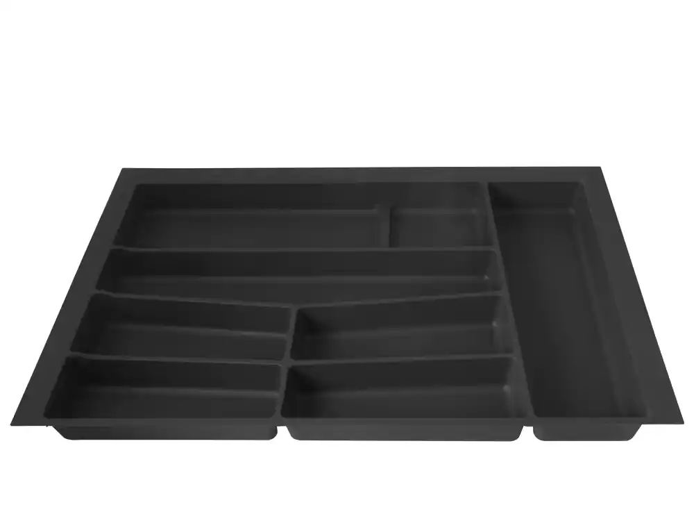 Achat Immédiat Range-couverts en plastique gris graphite mat 74 x 49 cm VOLPATO