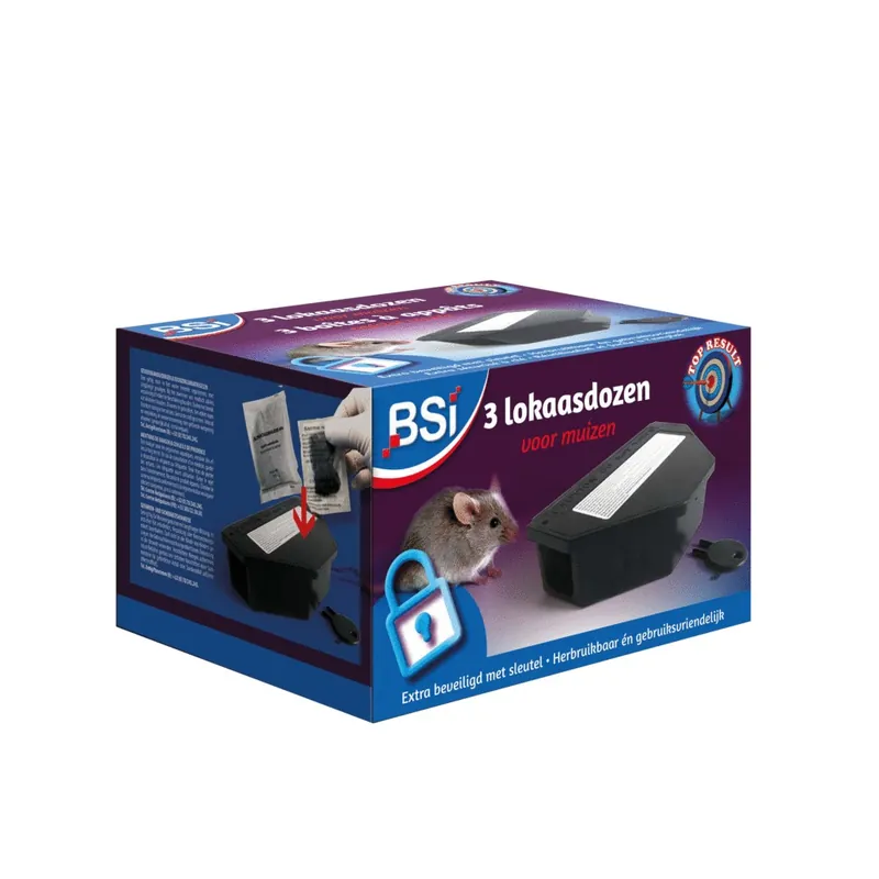 Commande En Gros Boite à appâts pour souris par 3 - BSI