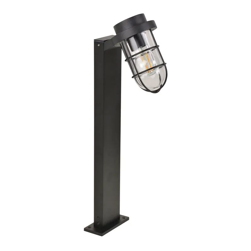 Borne extérieure LACANAU Aluminium noir IP 44 E 27 25 W - COREP Prix Bas