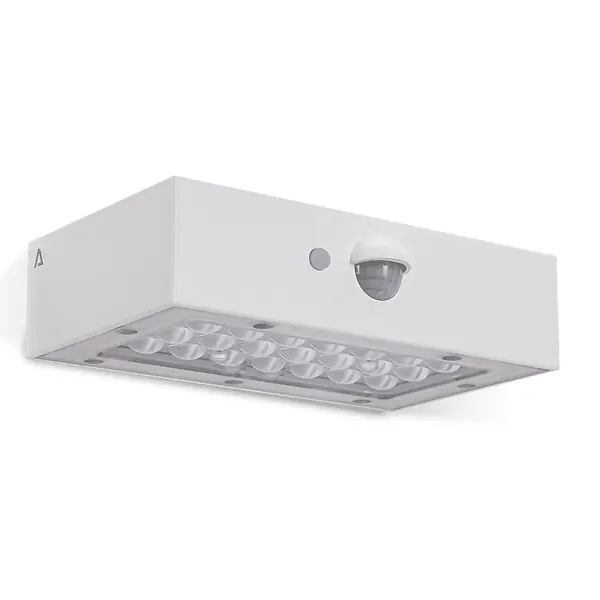 Applique solaire murale LED 3W Blanche Eclairage d‘extérieur Détecteur de mouvement 350 Lm ASLO Acheter Direct
