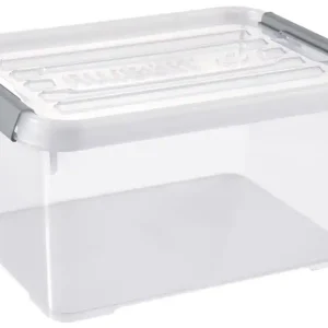 Handy box transparente avec couvercle et poignées à clips 15 L CURVER Quantité Limitée