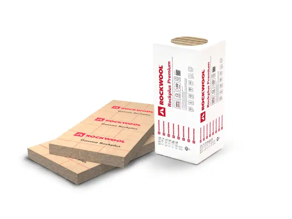 Panneau de laine de roche Rockplus Premium kraft - Épaisseur 140 mm - l.0,60 x L.1,35 m ROCKWOOL Soldes