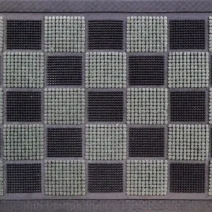 Tapis picot floques noir et gris 40 x 60 cm - ID HOME Affaire À Saisir