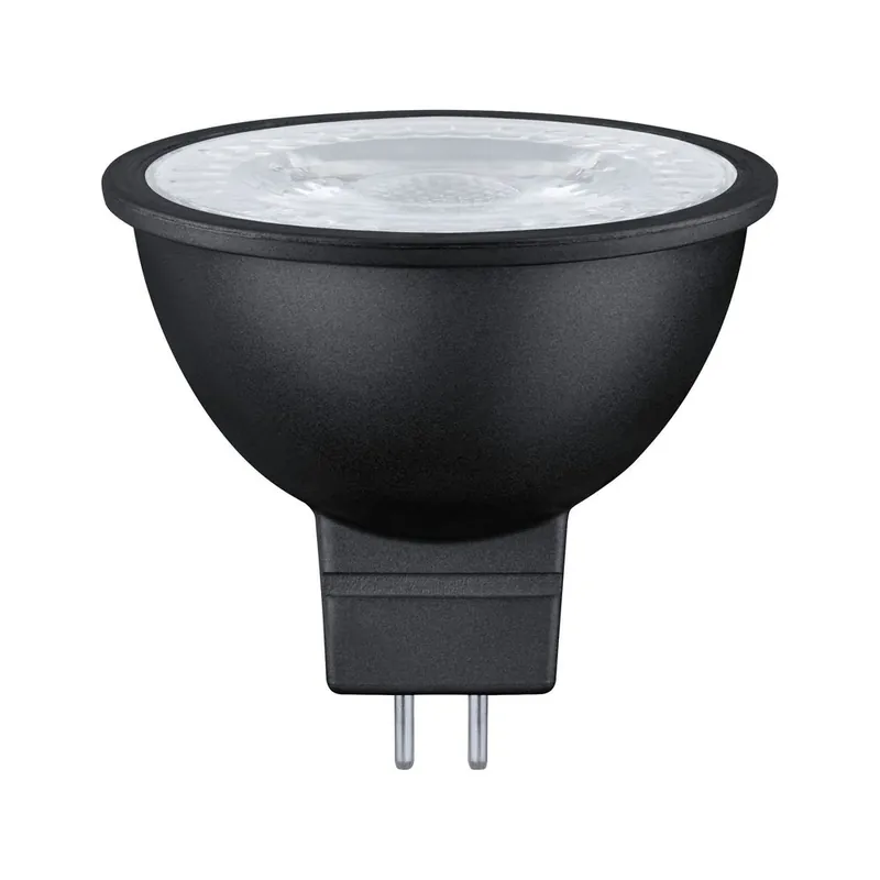 Offre Exclusive Ampoule LED spot GU5.3 6,5W = 445 lumens lumière blanc neutre Noir - PAULMANN