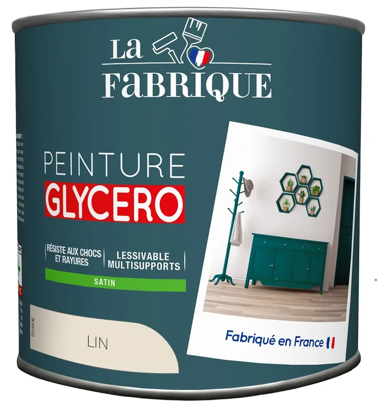 Offre Du Jour Peinture glycero Lin satin 125 ml - LA FABRIQUE