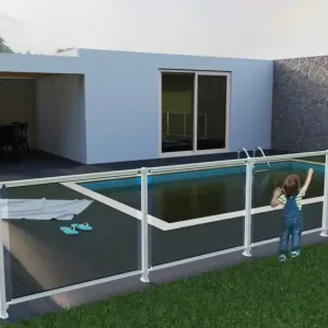 Must-Have Barrière de piscine en aluminium blanc et verre 1,50 m - HOMALU