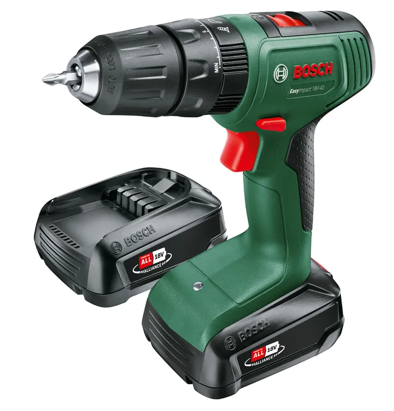 Perceuse à percussion sans fil 18 V EasyImpact (2 batteries) - BOSCH Top Vente