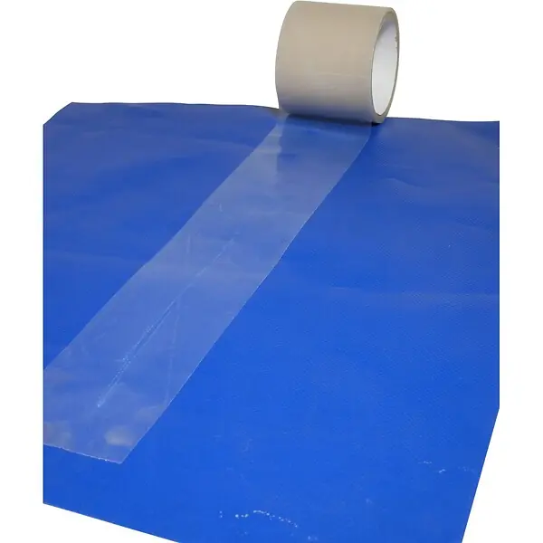 Achat Immédiat Adhésif transparent 200mm x 20m pour réparation bâche TECPLAST