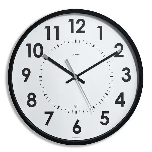 Haute Qualité Horloge radio contrôlée Abylis Ø30cm - Noir - Orium