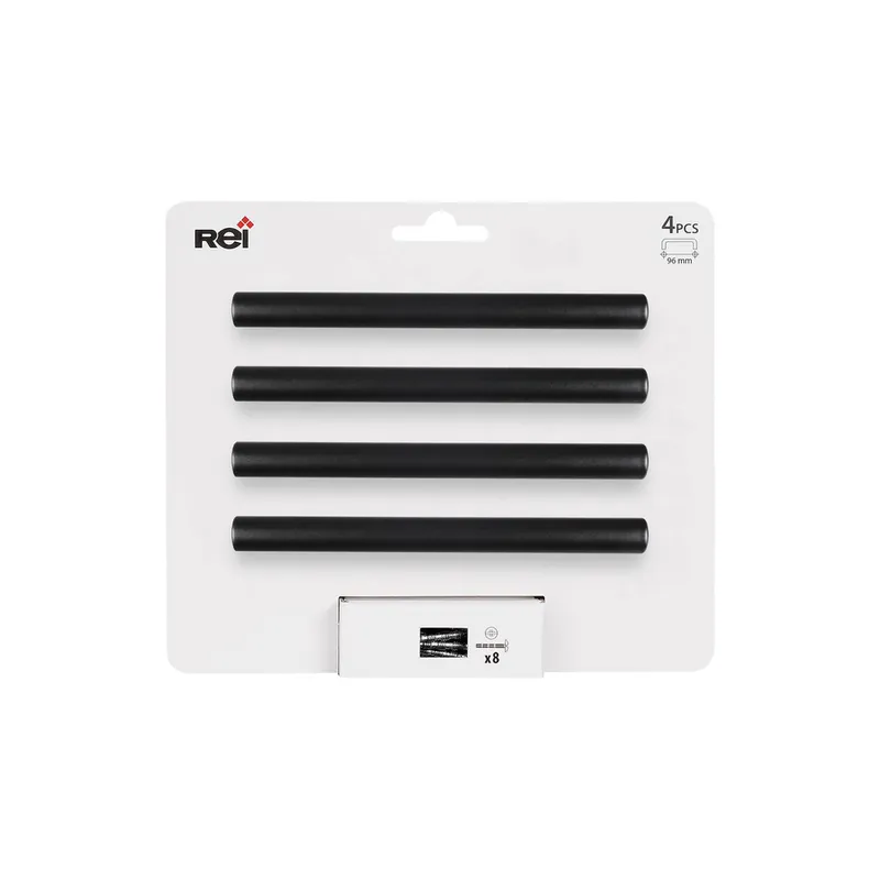 Poignée de meuble cylindrique inox noir mat entraxe 96 mm par 4 REI Nouveauté