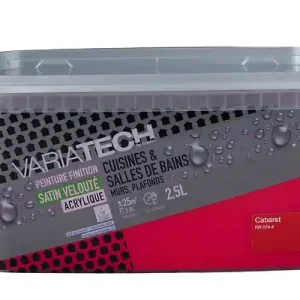 Pas Cher Peinture cuisines et bains satin velouté cabaret 2.5l VARIATECH