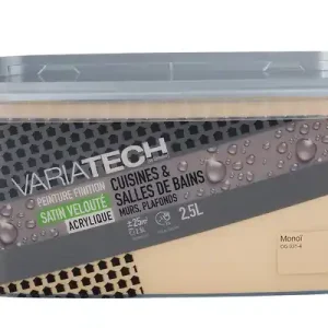 Peinture cuisines et bains satin velouté - Monoï - 2.5L VARIATECH Expédié Aujourd'hui