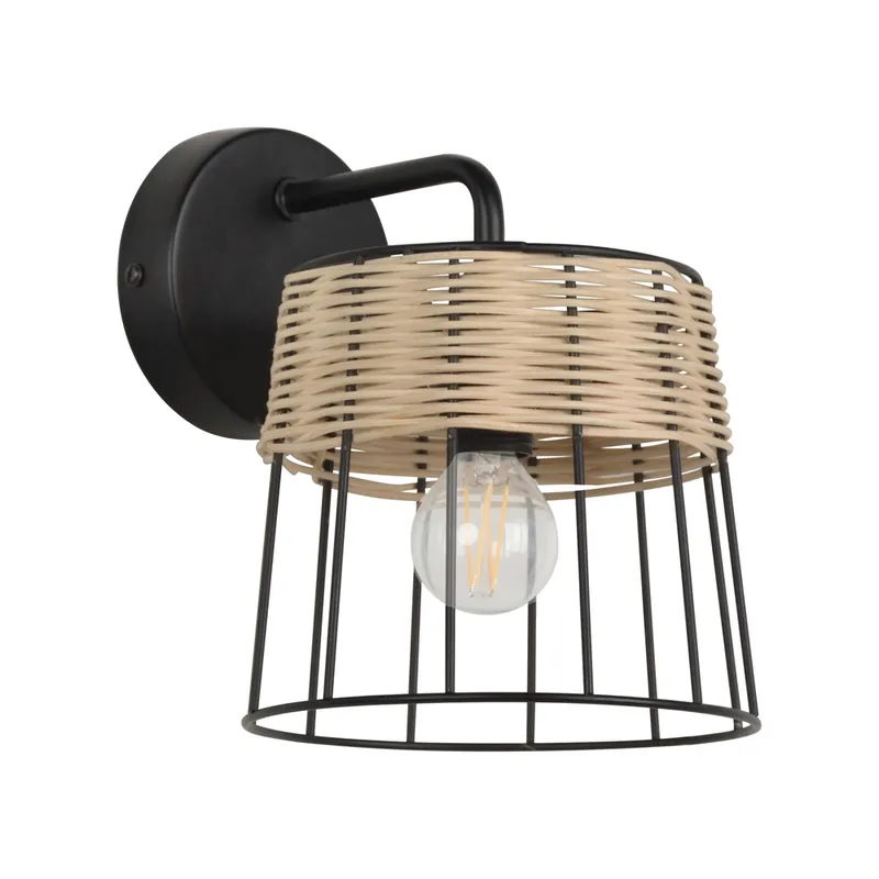 Applique murale métal rotin Indah E 14 40 W - COREP Achat Immédiat