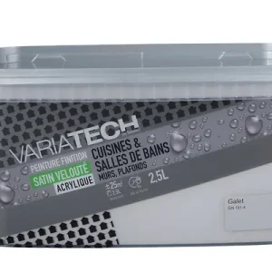 Certifié Peinture cuisines et bains satin velouté Galet 2.5L VARIATECH