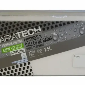 Offre Du Jour Peinture cuisines et bains satin velouté - Blanc - 2.5L VARIATECH