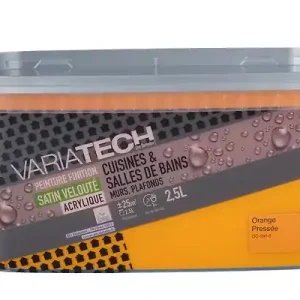 Peinture cuisines et bains satin velouté orang pressée 2.5l VARIATECH Certifié