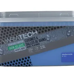 Usine Directe Peinture cuisines et bains satin velouté Méditerranée - 2.5L VARIATECH