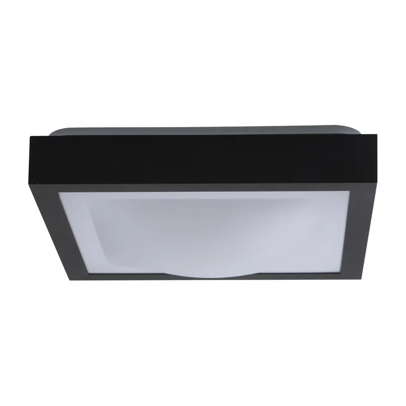 Plafonnier pour salle de bains SQUARE noir E27 28 watts IP 44 - COREP Promotion Saisonnière